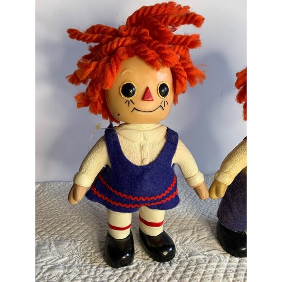 Raggedy Ann & Andy Coin Bank Royalty Industries Vintage Piggy Bank - Picture 7 of 14
